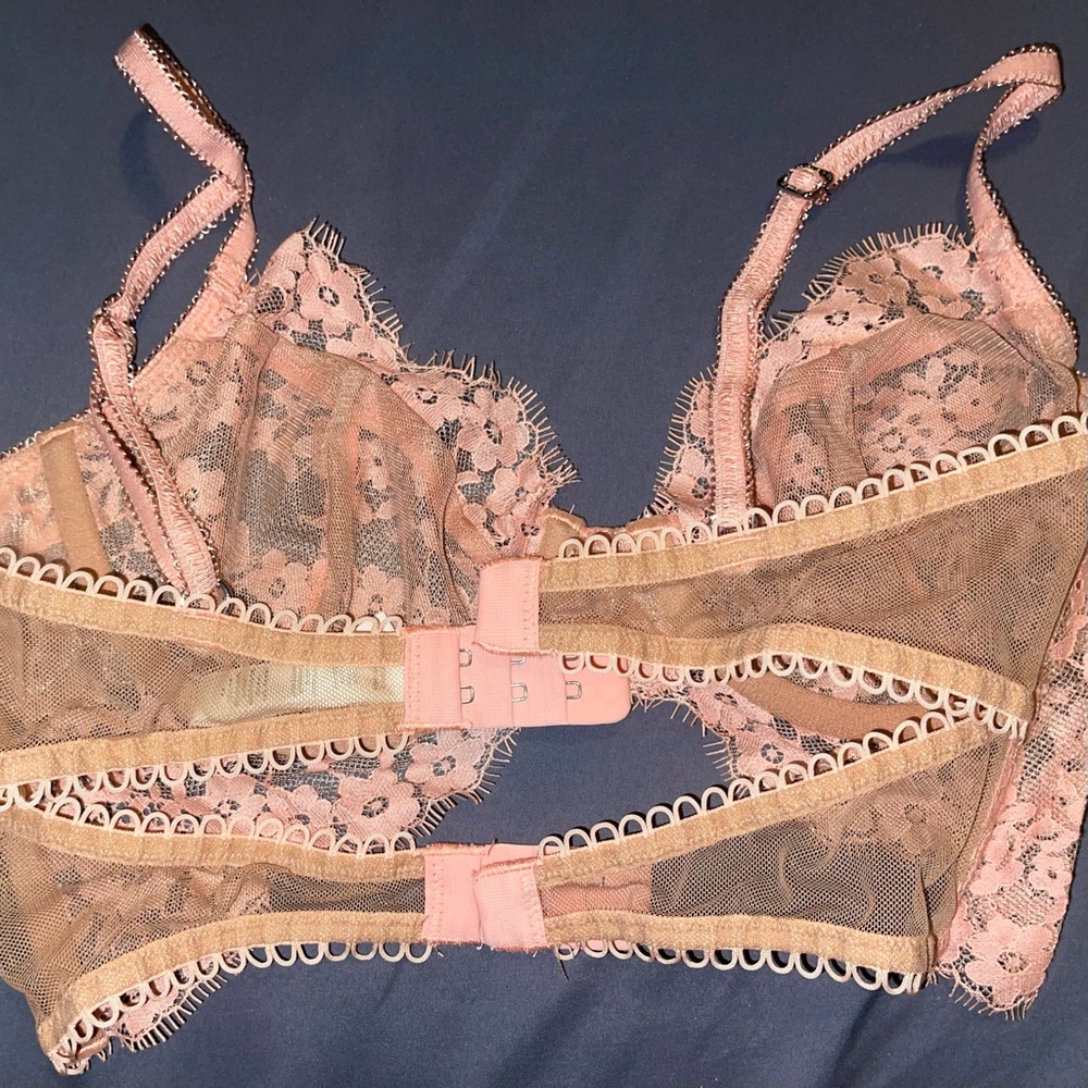 VS For Love & Lemons Daisy Lace Long Line Bow Double Strap - Picture 7 of 9